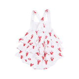 Angel Dear Lobster Muslin Ruffle Sunsuit