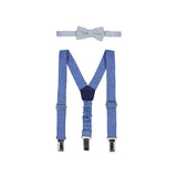 Mayoral 10161 Suspender and Bowtie Set Capri Blue