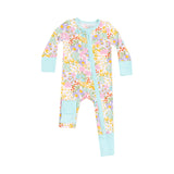 Angel Dear Amelia Floral 2 Way Zipper Romper