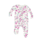 Angel Dear Cute Little Roses Ruffle Front Zipper Footie