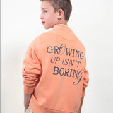 The Boston Kids by Mayoral 6421 Growing Up Sweatshirt Coral