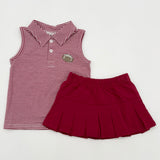Cypress Row Fan Zone Skort Set Dark Red