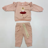 Babysprouts Ruffle Sweatshirt and Jogger Set Ballerina