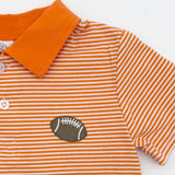 Cypress Row Tailgate Polo Orange Stripe