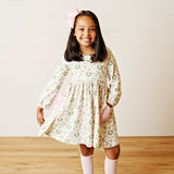 Swoon Baby 2575 Pink Christmas Eyelet Trim Pocket Dress