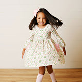 Swoon Baby 2575 Pink Christmas Eyelet Trim Pocket Dress