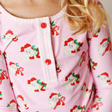 Swoon 2685 Dear Santa Pink Butterknit 2 Piece Pajama Set