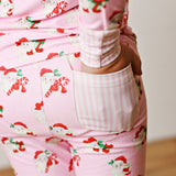 Swoon 2685 Dear Santa Pink Butterknit 2 Piece Pajama Set