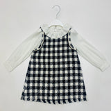 Abel & Lula Black and White Houndstooth Dress