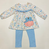 Rylee Faith A-Line Pumpkin Ruffle Tunic and Legging Set