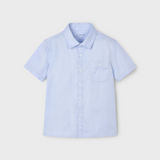 Mayoral 3112 Sky Blue Short Sleeve Button Up