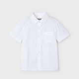 Mayoral 3112 White Short Sleeve Button Up
