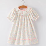 Rylee Faith Embroidered Cross Floral Swing Dress