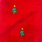 Zuccini Kids Christmas Tree Leo Pants Red Corduroy