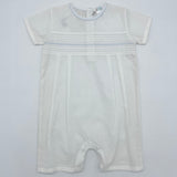 Cuclie Baby Vine Embroidered Romper White/Blue