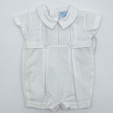 Will'beth 76607 Boys White Cotton Romper
