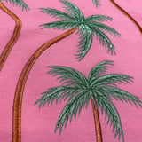 Paper Flower Lurex Embroidered Palm Top Bon Bon Pink