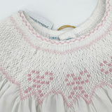Feltman Brothers 27203F Pink Ribbon Smocked Bishop Dress