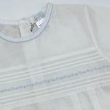 Cuclie Baby Vine Embroidered Romper White/Blue
