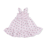 Angel Dear Winding Roses Stripe Smocked Ruffle Sundress