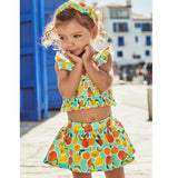 Mayoral 1930 Tropical Skirt Set Aqua
