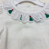 Zuccini Kids Christmas Tree White Knit Scalloped Bubble