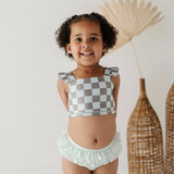 Babysprouts Girls 2 Piece Swimsuit Seagrass Checker