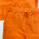 Angel Dear Varsity Stripe Football Sweatshirt and Jogger Set Orange