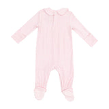 Angel Dear Mini Gingham Smocked Peter Pan Snap Footie
