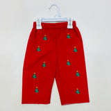 Zuccini Kids Christmas Tree Leo Pants Red Corduroy