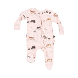 Angel Dear Cow Families 2 Way Zipper Ruffle Back Footie