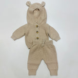 Babysprouts Knit Hoodie and Pant Set Sand