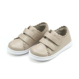 L'Amour 678 Caroline Scalloped Sneaker Almond