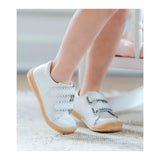 L'Amour Marisa Scalloped Strap Sneaker White