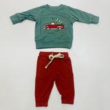 Babysprouts Raglan Sweatshirt and Jogger Set Christmas Truck