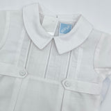 Will'beth 76607 Boys White Cotton Romper