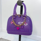Carrying Kind Cate Purple Sparkle Candy Hearts Chain