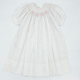Feltman Brothers 27203F Pink Ribbon Smocked Bishop Dress