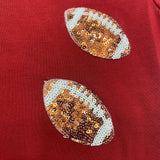 ML Kids Game Day Football Short Sleeve Dress Burgundy
