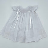Will'beth 14334 Flutter Sleeve Dress White