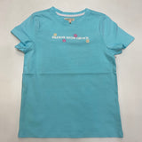 Paper Flower Bloom with Grace Turquoise Graphic Tee