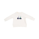 Angel Dear Golf Cart Blue French Terry Raglan Sweatshirt Set with Applique