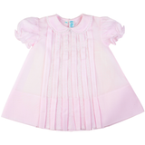 Feltman Brothers 83216 Lace Inlay Pleated Dress Pink