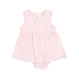 Angel Dear Mini Gingham Peter Pan Collar Bubble with Skirt