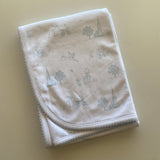 Baby Loren Blue Baby Toile Pima Receiving Blanket