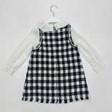 Abel & Lula Black and White Houndstooth Dress