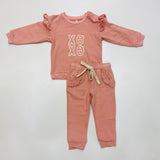 Babysprouts  XOXO Ruffle Sweatshirt and Jogger Set