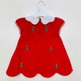 Zuccini Kids Kendall Christmas Tree Dress Red Corduroy