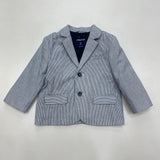 Mayoral 1444 Linen Blazer Navy Stripe