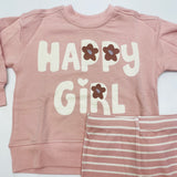 Babysprouts Boxy Sweatshirt and Flare Pants Set Happy Girl